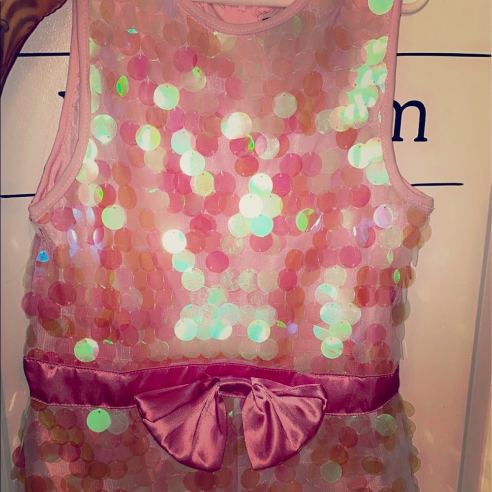 Jo jos closet pink Sequin short romper kids